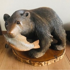【ネット決済】【美術品】ポロトコタン　アイヌ　木彫りの熊　彫刻　...