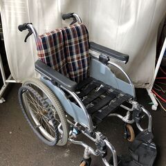 YU-173　松永製作所　自走式　アルミ　背折れ　AR-900　車いす　チェック　座幅：40cm