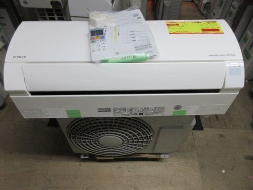 K03364　日立　 中古エアコン　主に6畳用　冷房能力　2.2KW ／ 暖房能力　2.2KW