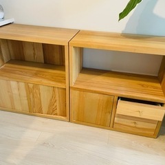 【あげます】IKEA 木製棚　2個セット　トレービー　TRABY
