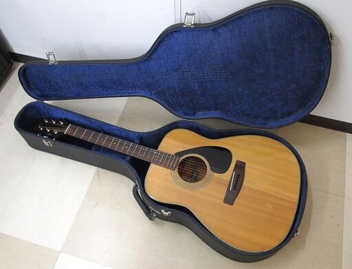 現状品 YAMAHA ヤマハ アコースティックギター FG-200J ブラックラベル ハードケース付き 中古品