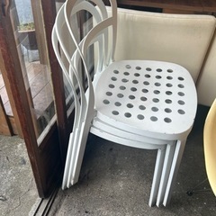 白い椅子3脚セット