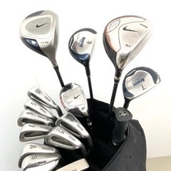 【SOLD OUT！】◆NIKE ドライバー＋YAMAHA アイアン類 他◆ゴルフクラブ 全14本セット＋ adabat キャディバッグ付き