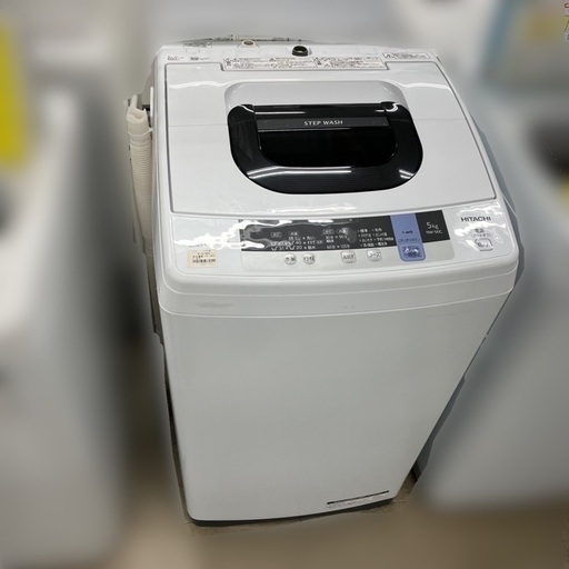 J1353 6ヶ月保証付き！5kg洗濯機 日立 HITACHI NW-50C 2018年製 動作確認、クリーニング済み