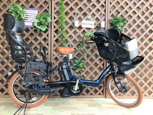 タイヤ新品　電動自転車　そ バッテリー良品　ブリヂストン 紺色 20インチ