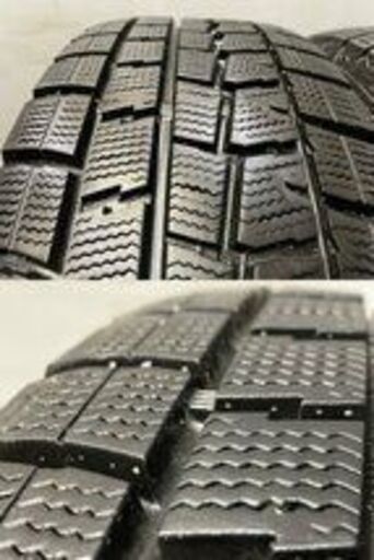 【DUNLOP WM01 205/60R16】スタッドレス【ECO FORME CRS161 16インチ 6.5J5HPCD114.3+53】バリ溝 ブラポリ ステップワゴン等　(VTN622)クレジットカード QRコード決済可能