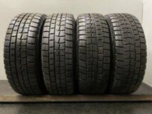 【DUNLOP WM01 205/60R16】スタッドレス【ECO FORME CRS161 16インチ 6.5J5HPCD114.3+53】バリ溝 ブラポリ ステップワゴン等　(VTN622)クレジットカード QRコード決済可能