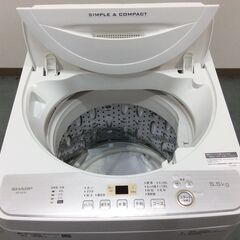 5/1受渡済)JT4804【SHARP/シャープ 5.5㎏洗濯機】美品 2018年製