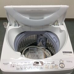 8/19受渡済)JT4805【SHARP/シャープ 7.0㎏洗濯機】美品 2019年製