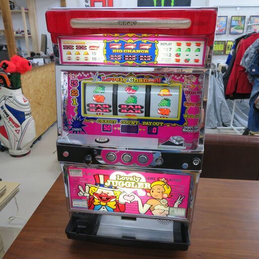 パチスロ実機 ラブリージャグラー コイン不要機付き ドアキー・設定キー有 スロット機│江別市のリサイクルショップドロップ