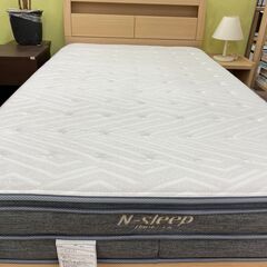 R220 NITORI 最高級 セミダブルベッド ダブルマット、宮・ライト・コンセント・引出し付 美品