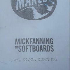 中古 サーフボード リトルマーレイ スポンジ 5.10 43L ミックファニング フルデッキ FCSリーシュフリーダム