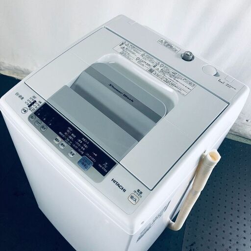 ID:sc10719 日立 HITACHI 洗濯機 一人暮らし 大きめ 中古 2018年製 全自動洗濯機 7.0kg グレー 送風 乾燥機能付き NW-R704  【リユース品：状態A】【送料無料】【設置費用無料】