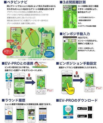 ゴルフ　ナビ　最新【新品】イーグルビジョン  NEXT2　EV-034  ゴルフナビ　朝日ゴルフ