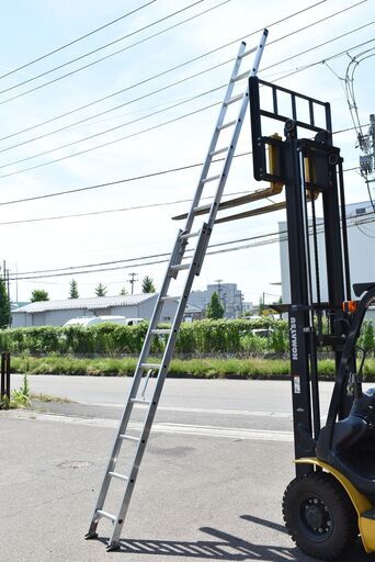 【ジモ取引終了7/14】≪zy533≫美品 Hasegawa/ハセガワ アルミ合金製伸縮形 D-10 はしご 3.16～5.17m HC2-51 高所 作業 現場 zy533ジ 40703-01