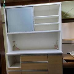 松田家具食器棚 カップボード W1400mm ブラウン