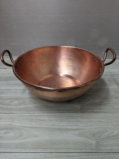 銅鍋 鍋 取っ手付 ボール型 銅製 銅ボウル　業務用　調理器具