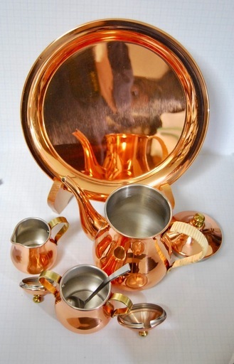 ○純銅 コーヒーセット 未使用保管品 COPPER100 コパー100 新光金属