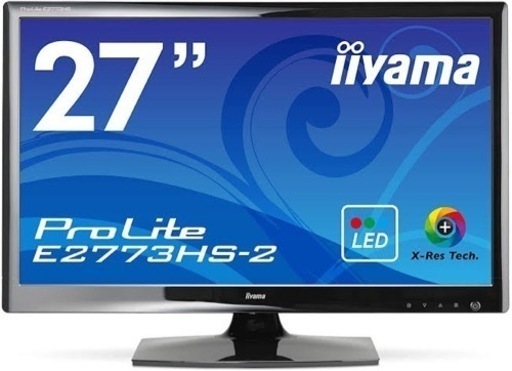 引取中【超美品】iiyama E2773HS-GB2(27inch)ワイド液晶モニター\u0026 Logicoolワイアレスキーボード\u0026マウス