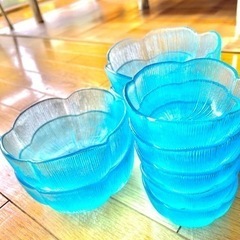 【ネット決済】水色そうめん用ガラス器（個別売可）