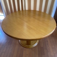 木製円卓ダイニングテーブル