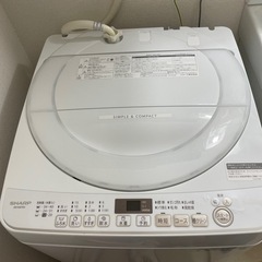 【ネット決済】シャープ　７kg 洗濯機　ES-KS70V-WH