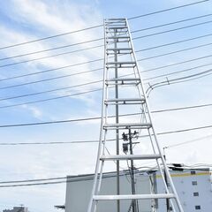 【ジモ10/29取引終了】≪zy536≫『宮城 直接引取 歓迎』美品 アルミ 園芸三脚 400cm 高所作業 はしご/脚立 農業/園芸/造園/植木屋/庭木/剪定 40703-04