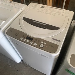 【ネット決済・配送可】シャープ　2019年　6キロ　洗濯機