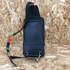 Wa184 ポールスミス ボディーバッグ レザー ブラック PSN400