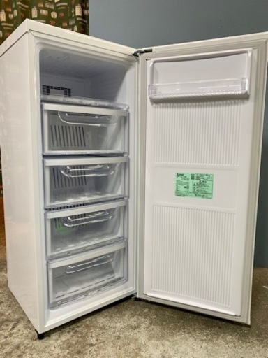 札幌市内配送無料 美品 21年製 三菱 121L 1ドア冷凍庫 MF-U12F-W 右