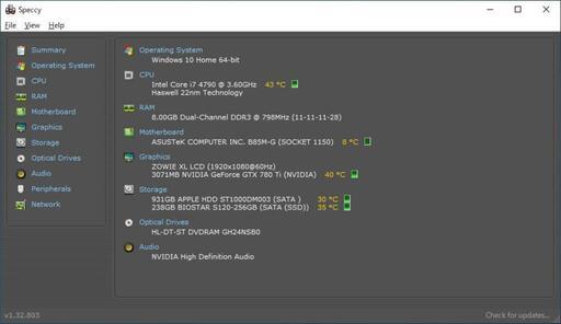 自作ゲーミングPC i7-4790/8GB/GTX780Ti/SSD/HDD