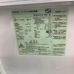 6ヵ月保証付！ AQUA（アクア）2ドア冷蔵庫 AQR-E13Jのご紹介！