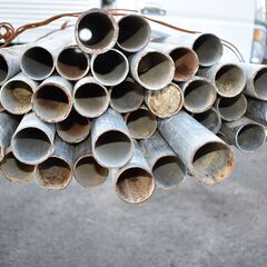 【鉄くず】≪zy538≫単管パイプ/鉄パイプ 径48mm 不揃い 現状渡し【長さ 約740～1500mm】約35本セット 現場/土木/足場