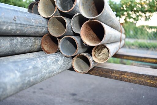 鉄くず】≪zy538≫単管パイプ/鉄パイプ 径48mm 不揃い 現状渡し【長 