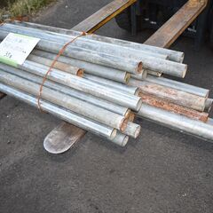 【鉄くず】≪zy538≫単管パイプ/鉄パイプ 径48mm 不揃い 現状渡し【長さ 約740～1500mm】約35本セット 現場/土木/足場