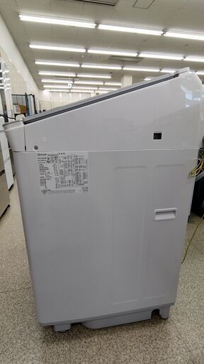 SHARP　乾燥機能付き洗濯機　2021年製　ES-PX8E-W　TJ008