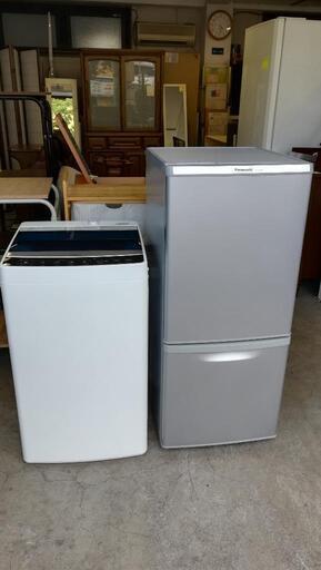 セット607⭐配送と設置は無料サービス⭐パナソニック冷蔵庫138L＋ハイアール洗濯機5.5kg