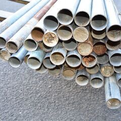 【ヤ取終了7/16】≪zy540≫単管パイプ/鉄パイプ 径48mm 現状渡し【長さ 約1500～1600mm】約46本 セット 現場/土木/足場