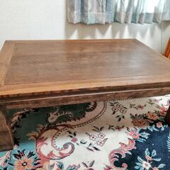 【無料】木製のローテーブル 座敷用机（75x106x34）