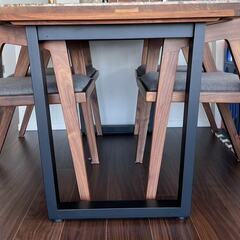 ダイニングテーブルセット5pcs　無垢材