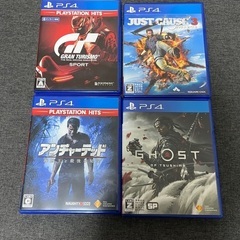 PS4 CUH-2100A コントローラー2台 ソフト 4本