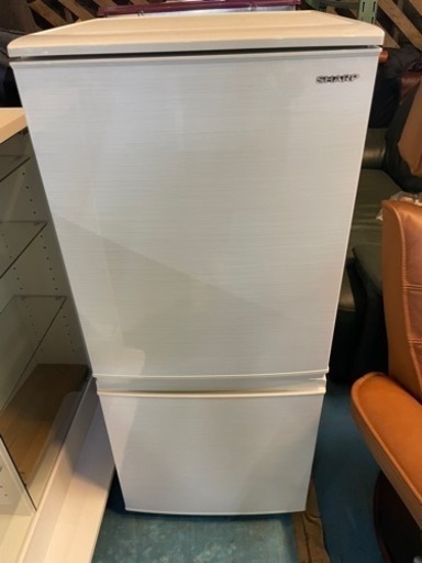 シャープ SHARP 2019年製 冷蔵庫(幅48.0cm) 137L つけかえどっちもドア 2ドア ホワイト系 SJ-D14E-W