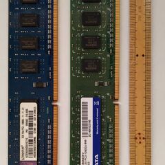 PCメモリ 4G（DDR3、2G x 2枚の合計4G）
