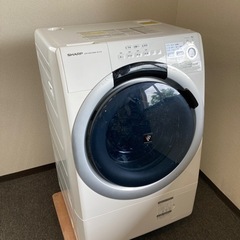 【現状品】SHARP ドラム式電気洗濯乾燥機 ES-S7A-WL...