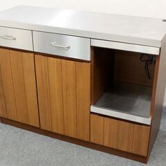 unico/ウニコ STRADA/ストラーダ キッチンカウンター 幅120 ステンレス天板 インダストリアル  食器棚 中古家具 店頭引取歓迎 R6134)