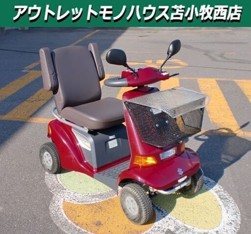 苫小牧市内近郊限定 SUZUKI 本格4輪セニアカー ET4D6 タイプI 電動カー メタリックレッド バッテリーカー かんたん操作 スズキ 苫小牧西店