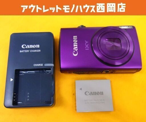 Canon デジタルカメラ IXY600F パープル 動作品 充電器付き 光学8倍ズーム 有効画素数1210万画素 キャノン デジカメ 西岡店