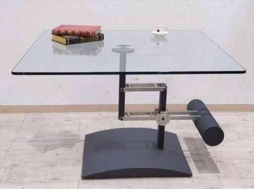 IDC大塚家具 【NAOS】約42万円 ガラスサイドテーブル PAPILLON