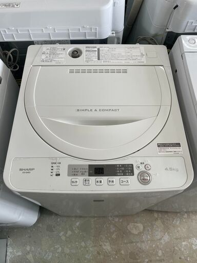 SHARP　シャープ　4.5kg洗濯機　ES-G4E5　2018年製　リサイクルショップ宮崎屋住吉店　23.1.5　ｙ