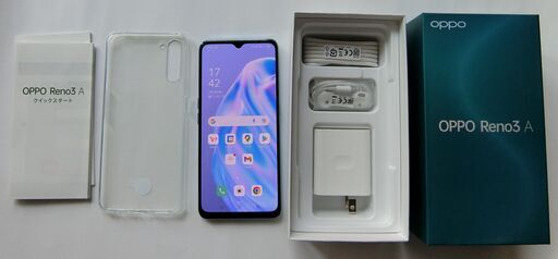 OPPO Reno 3A ホワイト 手帳型ケース付き シムフリー 美品